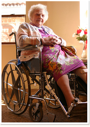 Patient in a wheelchair